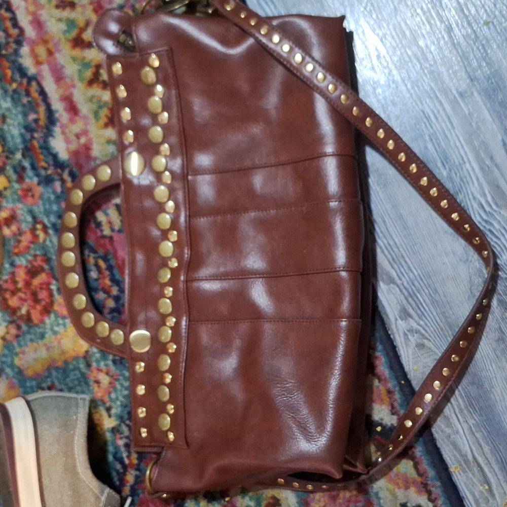 Leather purse studded